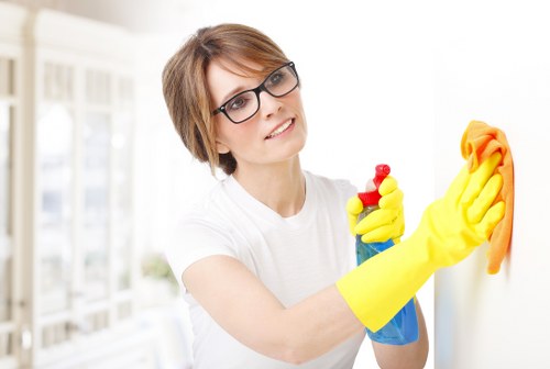 Commercial cleaning team maintaining a tidy office in Paddington