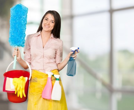 Professional cleaners working in a Paddington home