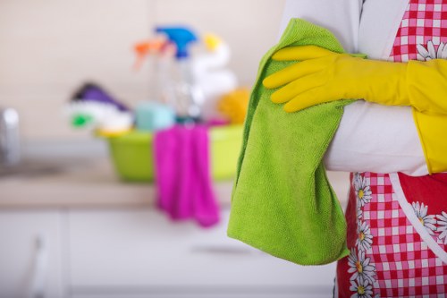 Home cleaners in Paddington sanitising a bathroom with attention to detail